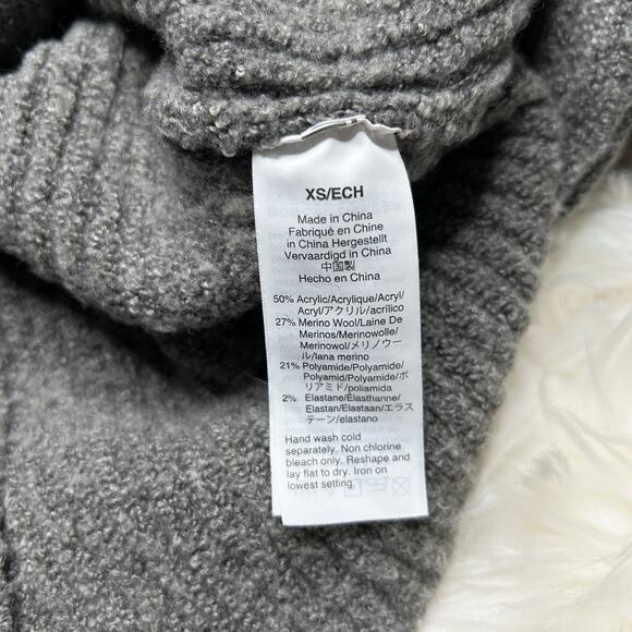 MADEWELL Sweater Womens Size XS Ribbed Knit Northfield Mockneck Winter Wool Soft - Picture 8 of 8